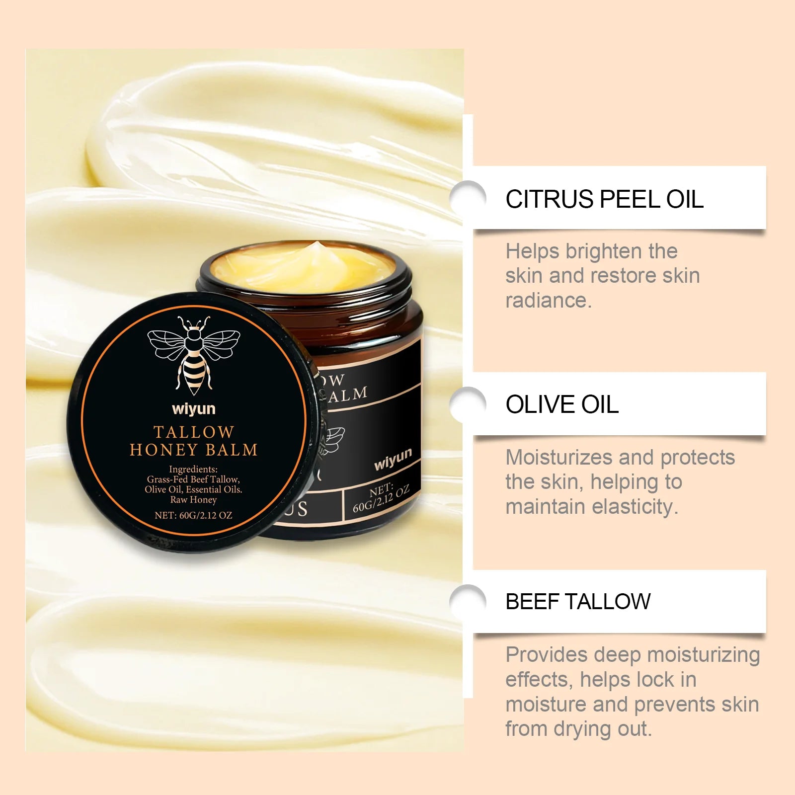 Tallow Honey Cream